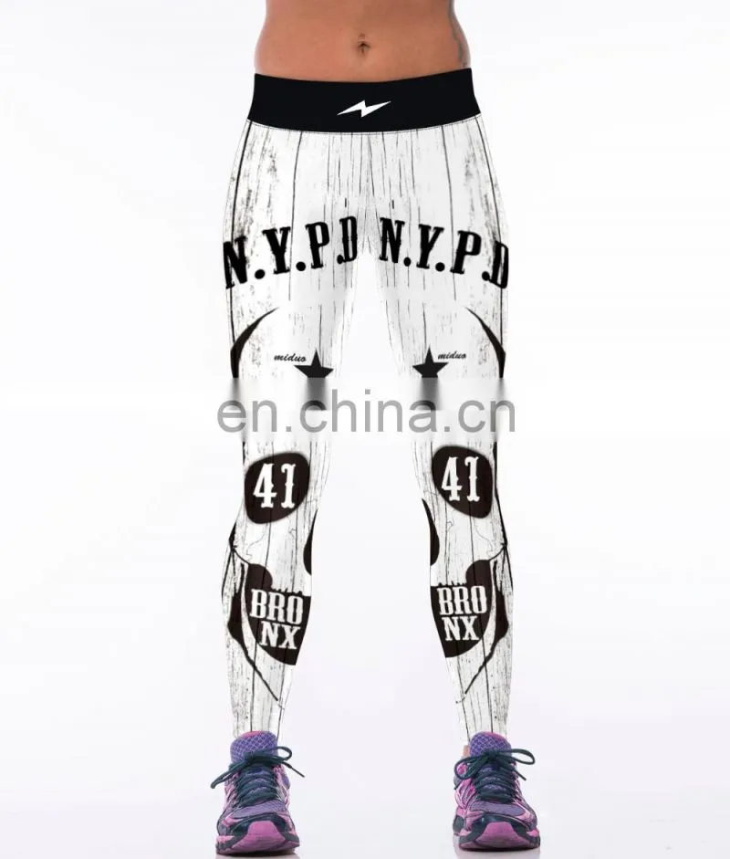 custom design sublimation printed sport fitness yoga leggings for women