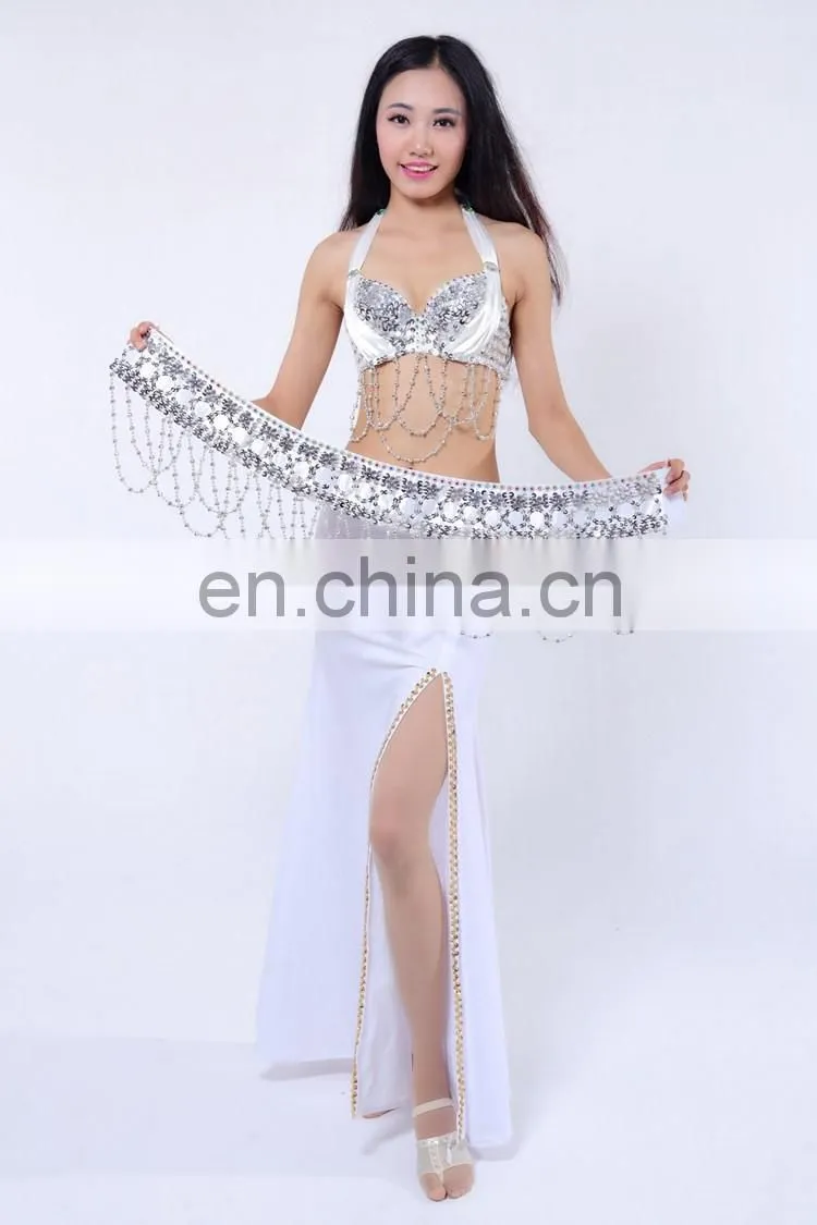 New sequins beading tassel elegant belly dance costumes outfit