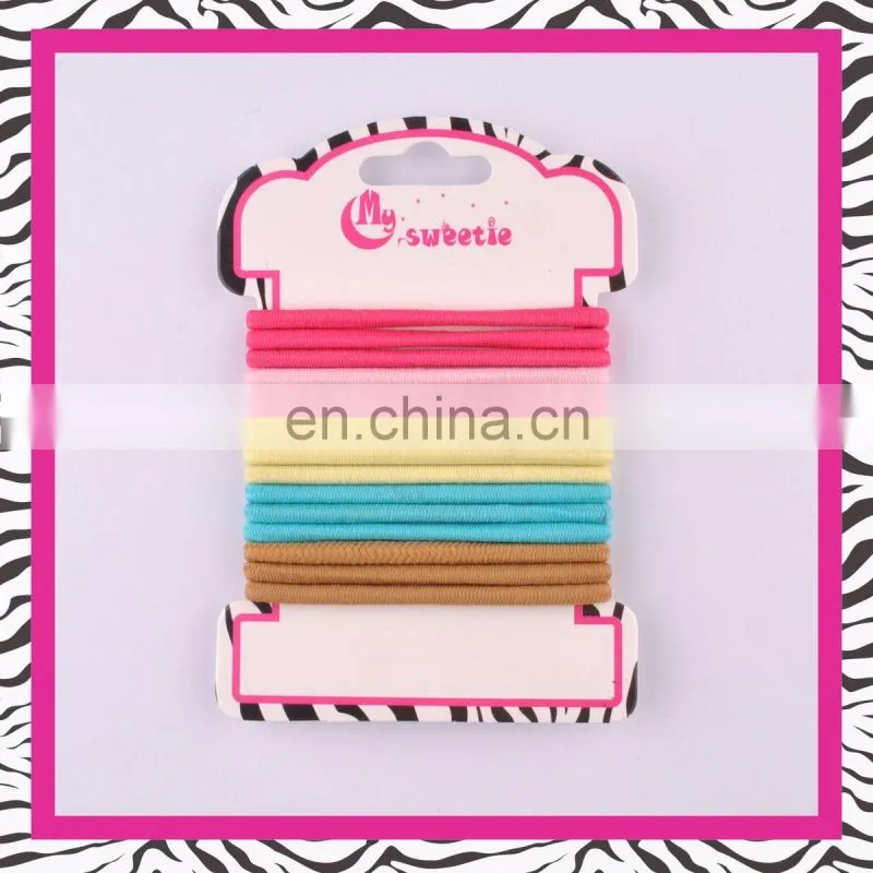 rainbow ponytail holder, simple elastic metal free hair band