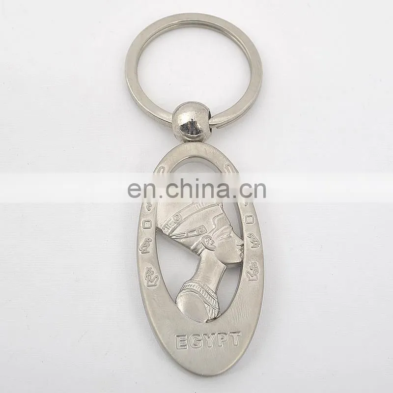 2017 alibaba wholesale Egypt Tourist Memento 3D Pharaoh Metal Keychain