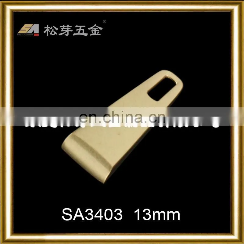 Custom Zinc Alloy Metal Puller For Garment, Gold Plated Clothing Metal Puller Hardware