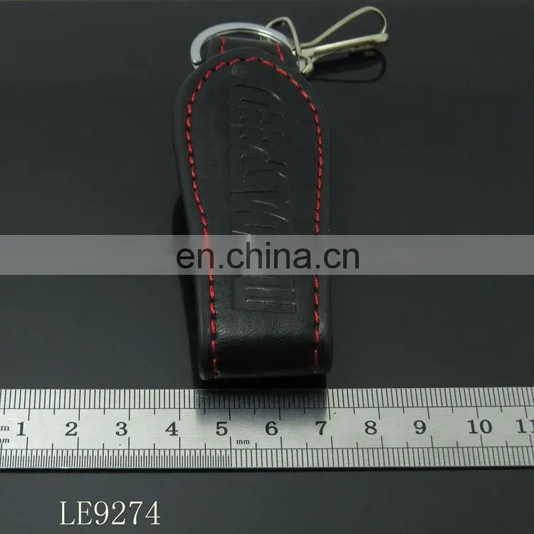 Fashionable metal leather keychain
