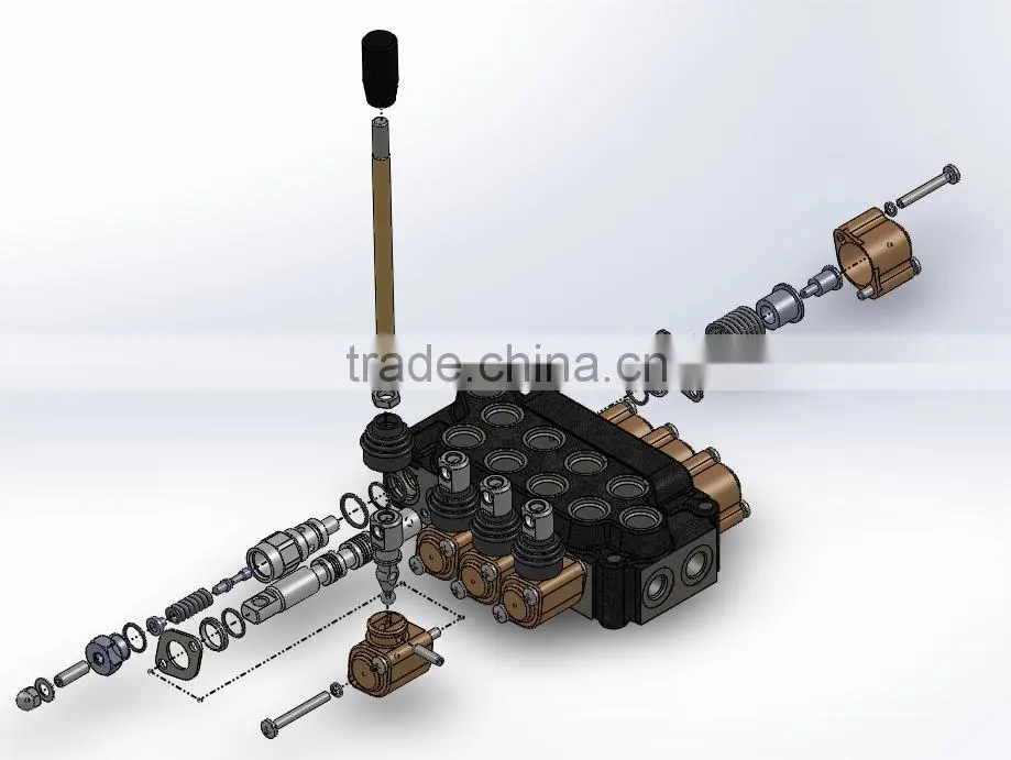 4 way remote control electric hydraulic spool control valve factory