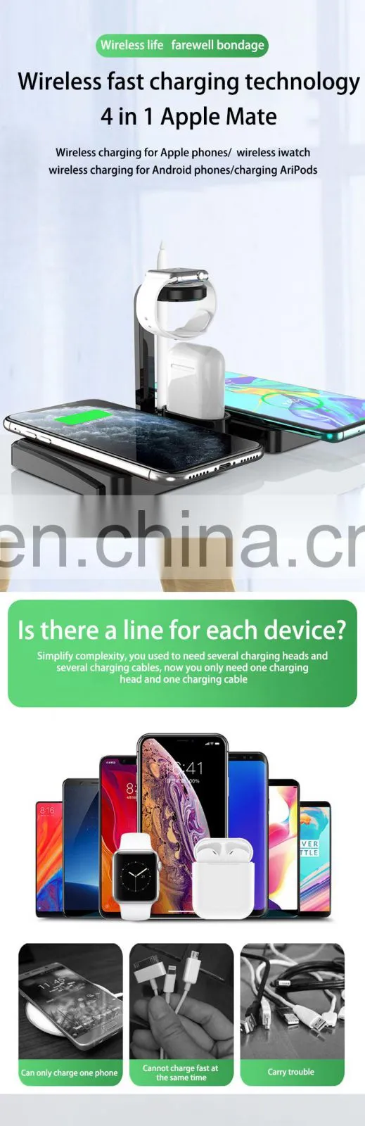 4 In 1 Charger New Product For 2020 New Product Mobile Phonesfor Iphone 8 Plus Phone Charger Wireless