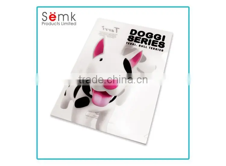 Cute dog printing PP Type and PP Material plastic hanging file folder