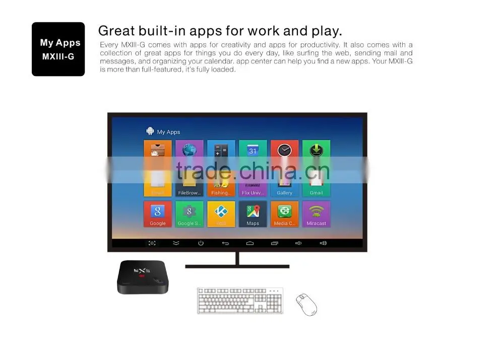 smart wifi android 4.4 S802 1080P 4k LC- MX3 MXIII TV box