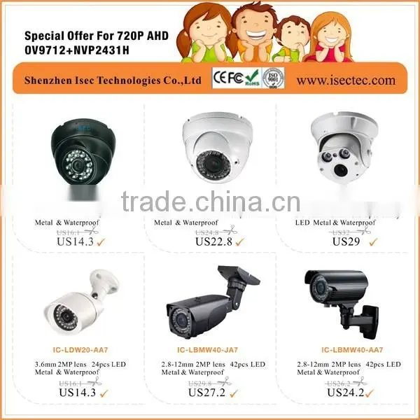 1080P/2mp AHD bullet camera with OSD, cheap AHD camera