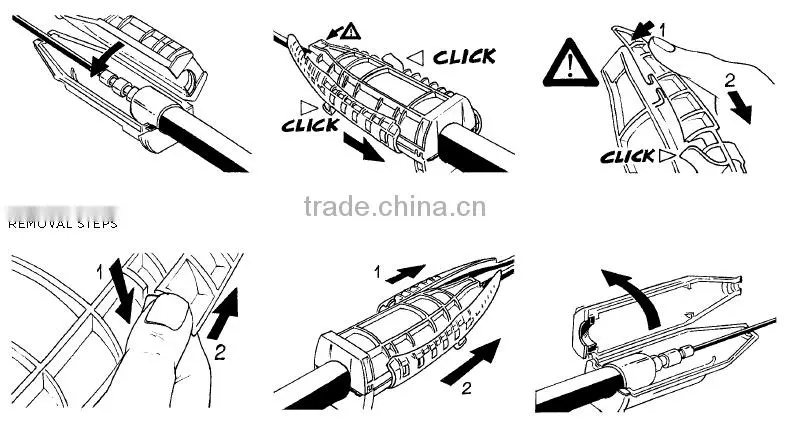Coaxial Cable Joint closures for 1/2 to 7/8" cable weatherproof isolator