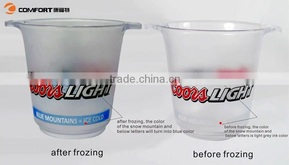 SGS Johnnie Walker round Ice Bucket Plastic Material plastic ice buckets for party
