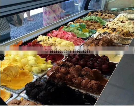 China Supplier Fried Ice Cream Showcase / Hard Ice Cream Showcase / Commercial Ice Cream Showcase