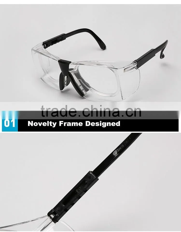 Made in China wholesale high impact resistance safety glass eye safety glasses with myopia frame insert