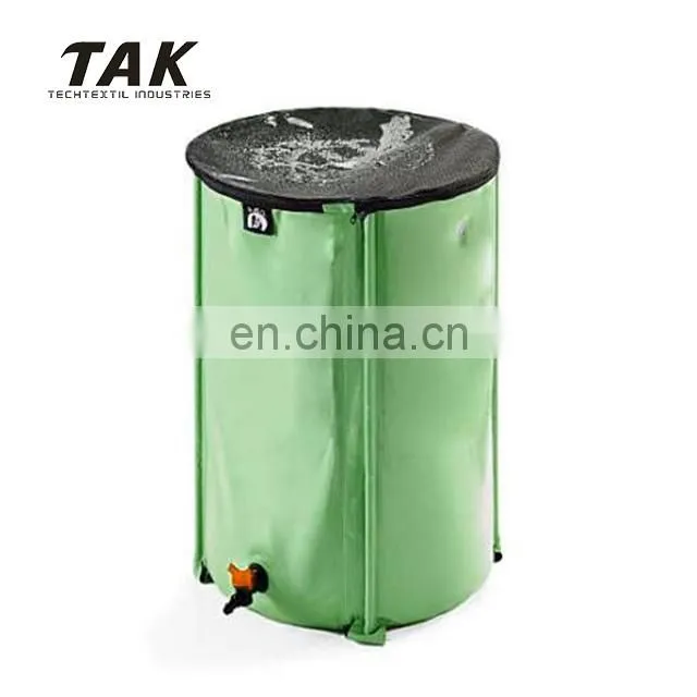 Irrigation system foldable collapsible 100 liter 500 liter pvc fabric rainwater barrel for rain