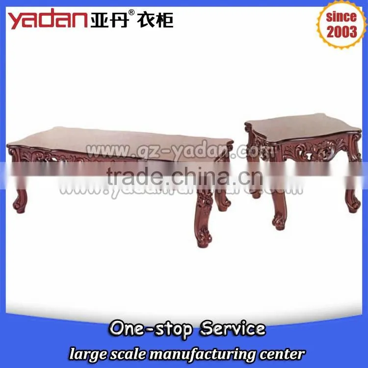 Square wood tea table furniture, unique coffee tables set made in China