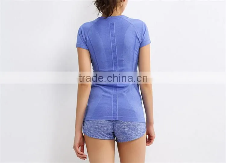 light orange yoga clothing quick dry t-shirts