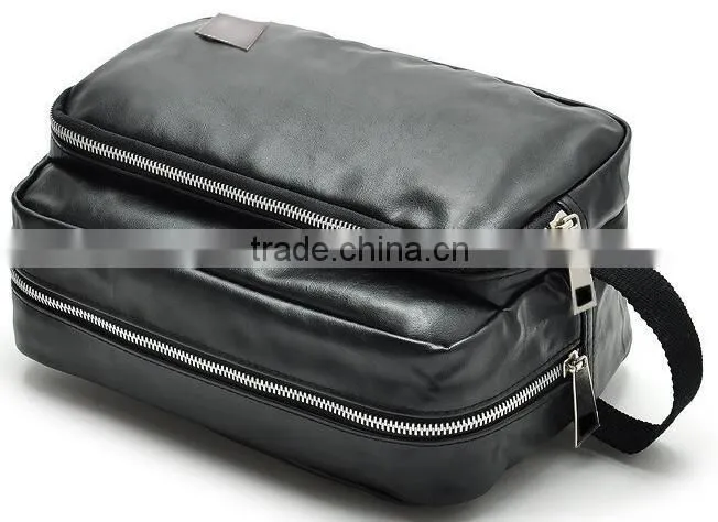 OEM leather toiletry bag for men, mens travel toiletry bag,high quality custom leather toiletry bag for travel