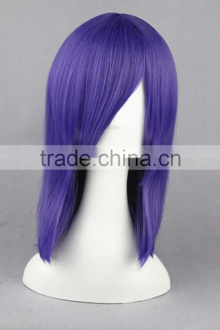 High Quality 45cm Short Straight Touhou Project wig Kumoi Ichirin Light Purple wig Synthetic Anime Wig Cosplay Hair Wigs