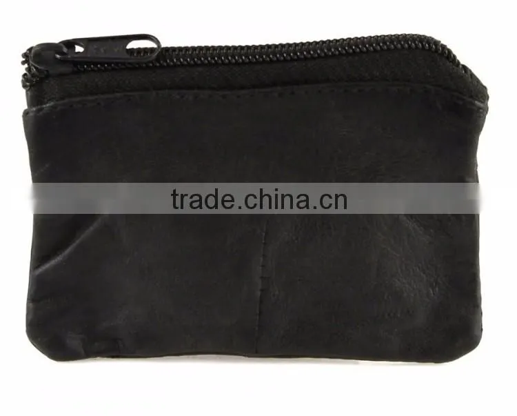 Factory Small Key Change Purse Cowhide Zipper Coin Purse
