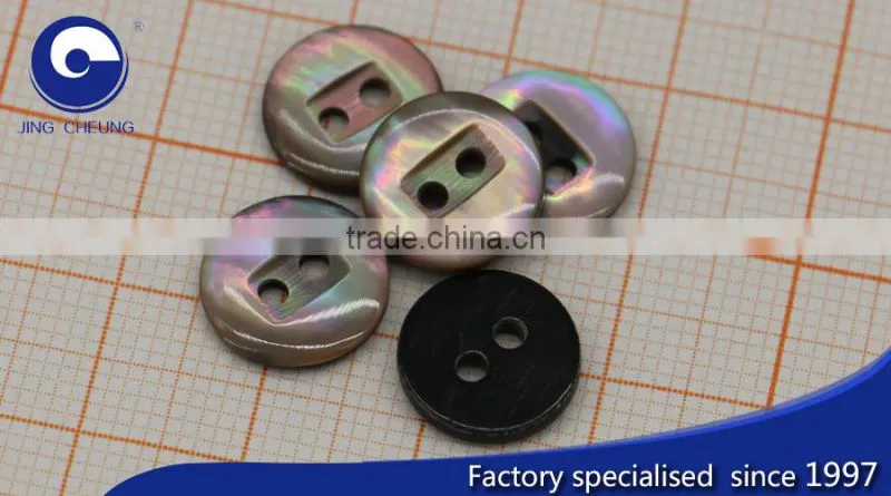 bespoke raw brown lip shell button for coat