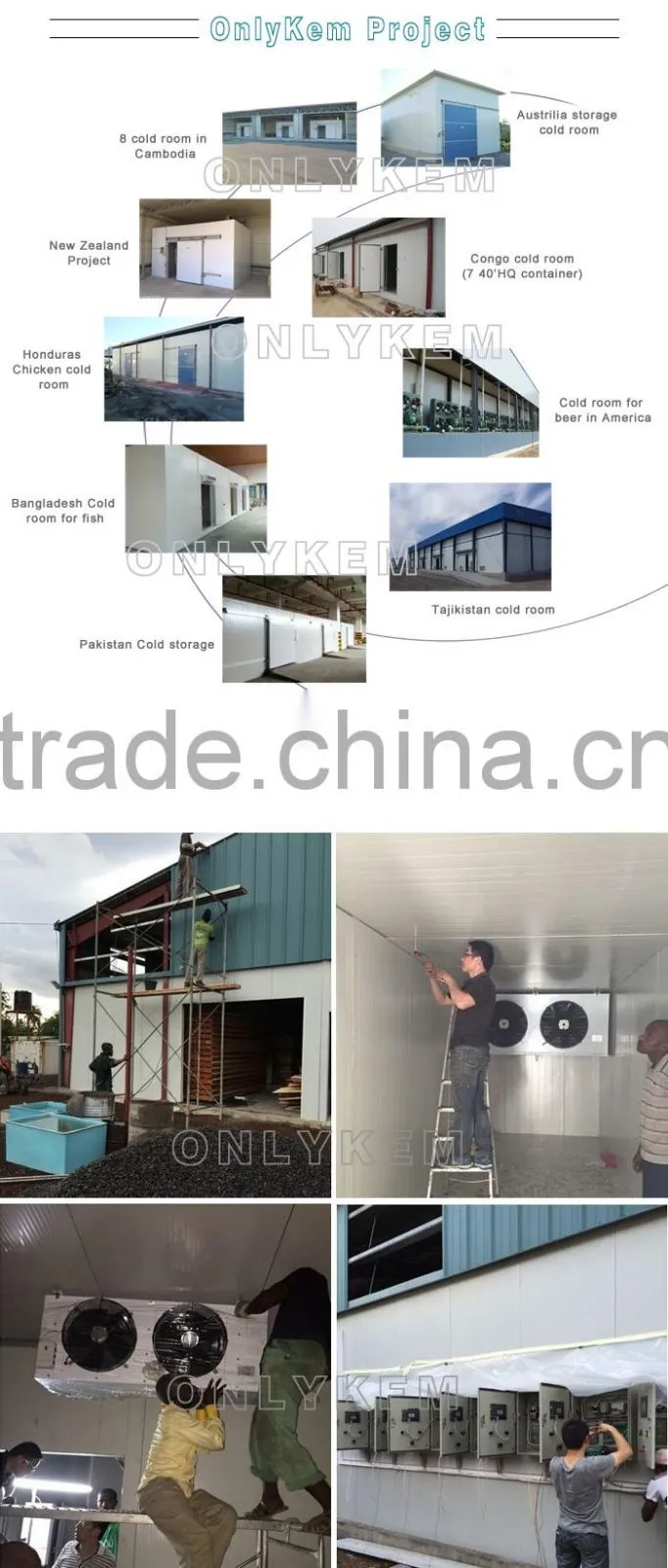refrigeration modular cold rooms for apricot and areca nut