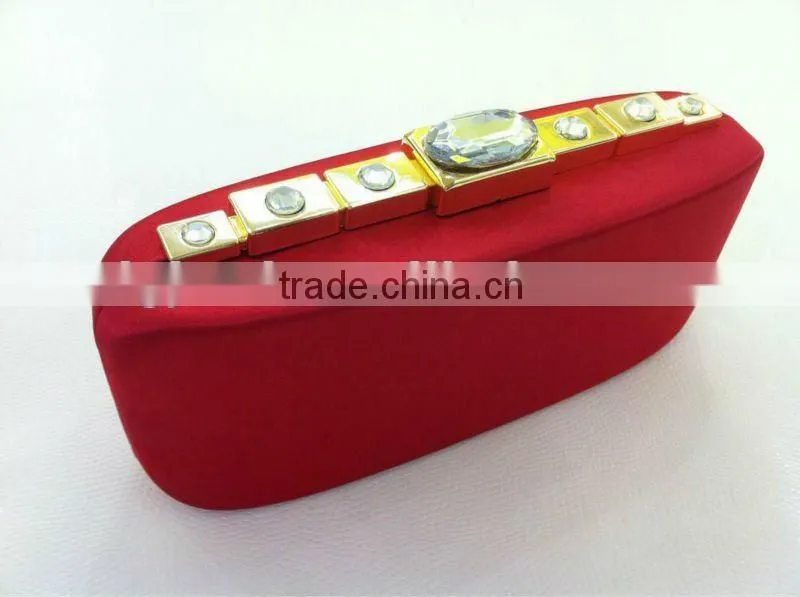 Red satin evening shoes with matching bags