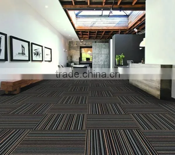 cut pile striped wall to wall carpet