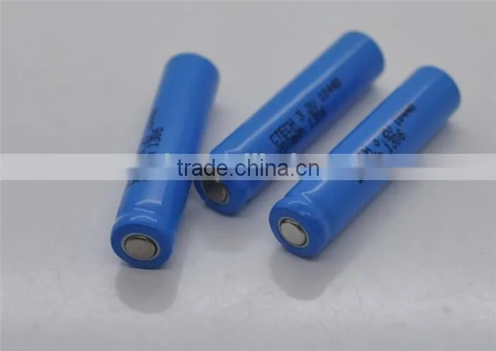 3.2V IFR10440 AAA size lithium battery LiFePo4 type rechargeable cell