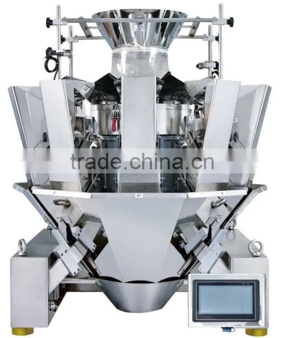 10 Head Multihead Combination Scale weighing broad bean,sweets,salt,crakers,msg crystals,lentils,fries,macadamia nuts for food