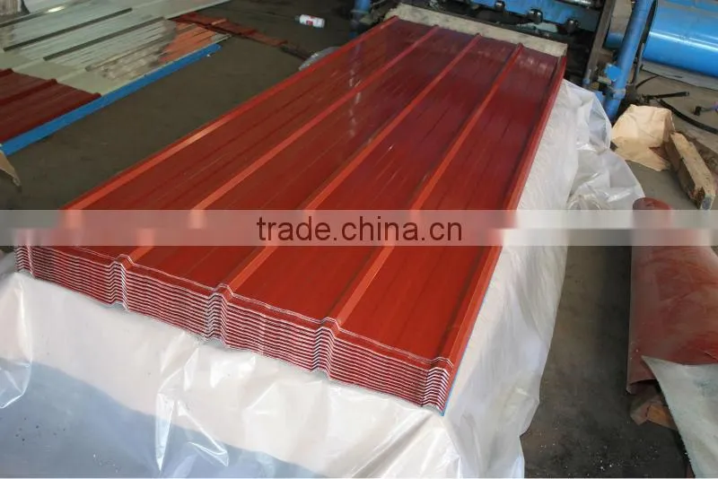 Colorful stone coated steel roof tile