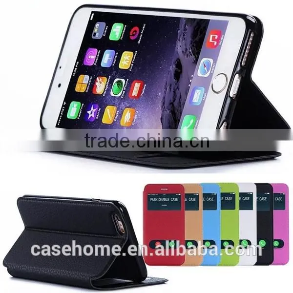 Multi-color Leather Stand Cover Case For iPhone 6/6s Smartphone