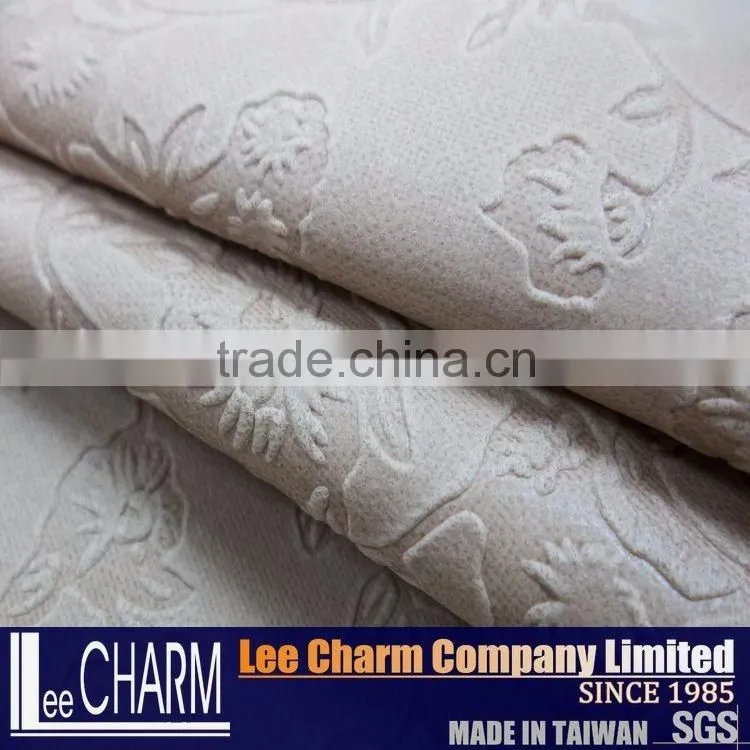 For Dresses 3d Flower Leather Like Fabric