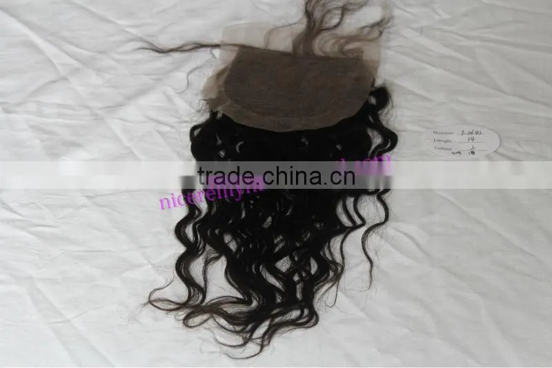 virgin indian hair weave top closure piece