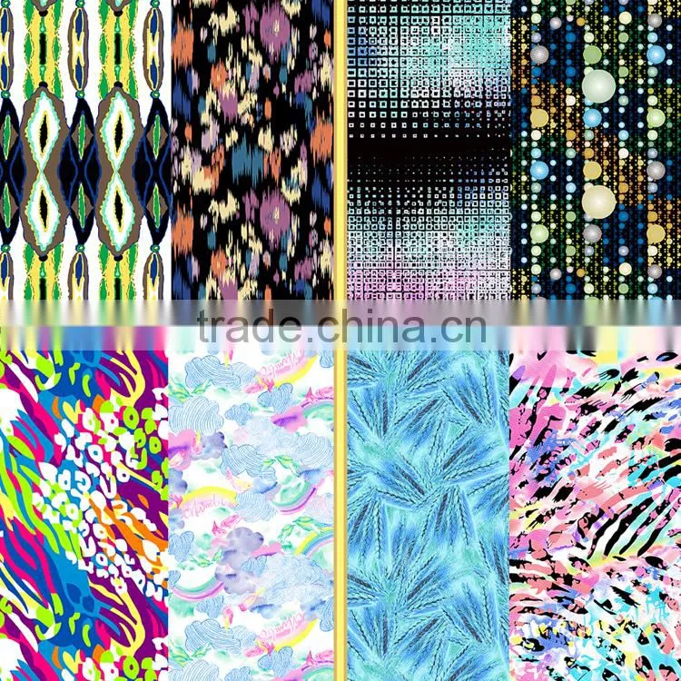 High quality stretch knitted printed nylon spandex fabric for garment and underwear