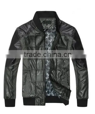 Stand Collar Plaid Jacket For Men