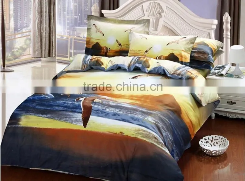 High Quality 100% Cotton Custom 3D animal Printing Bed Set
