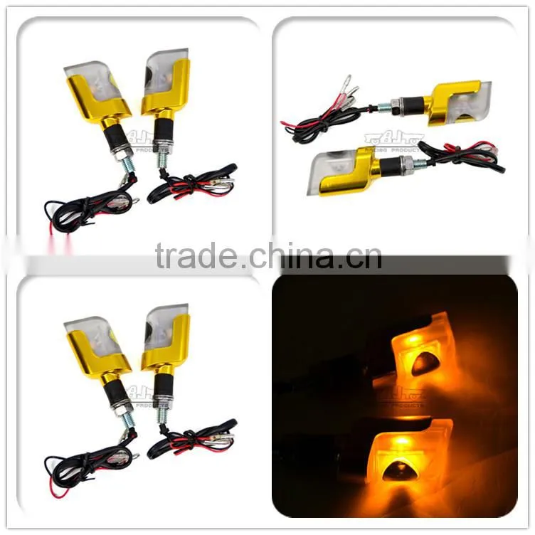 BJ-SL-058 Motorcycle Lighting Parts Gold Aluminum Housing LED Motorcycle Turn Signals