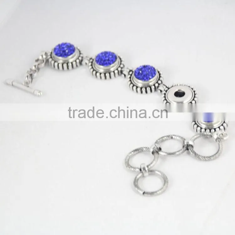 2015 Hand Knitting Interchangeable 18mm Ginger Snap Button Bracelet pulseras leather Snap Bracelets