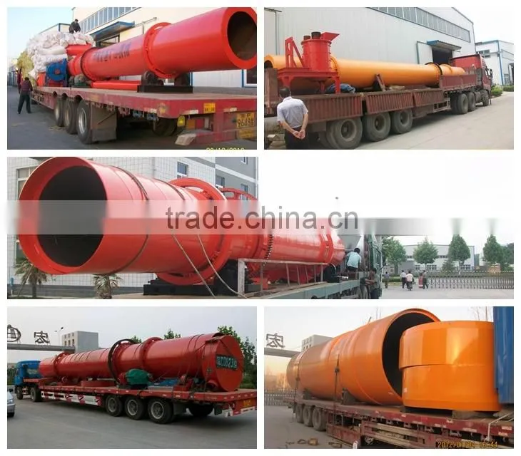 Wood Sawdust rotary dryer for sale //Henan Hongji export to EU