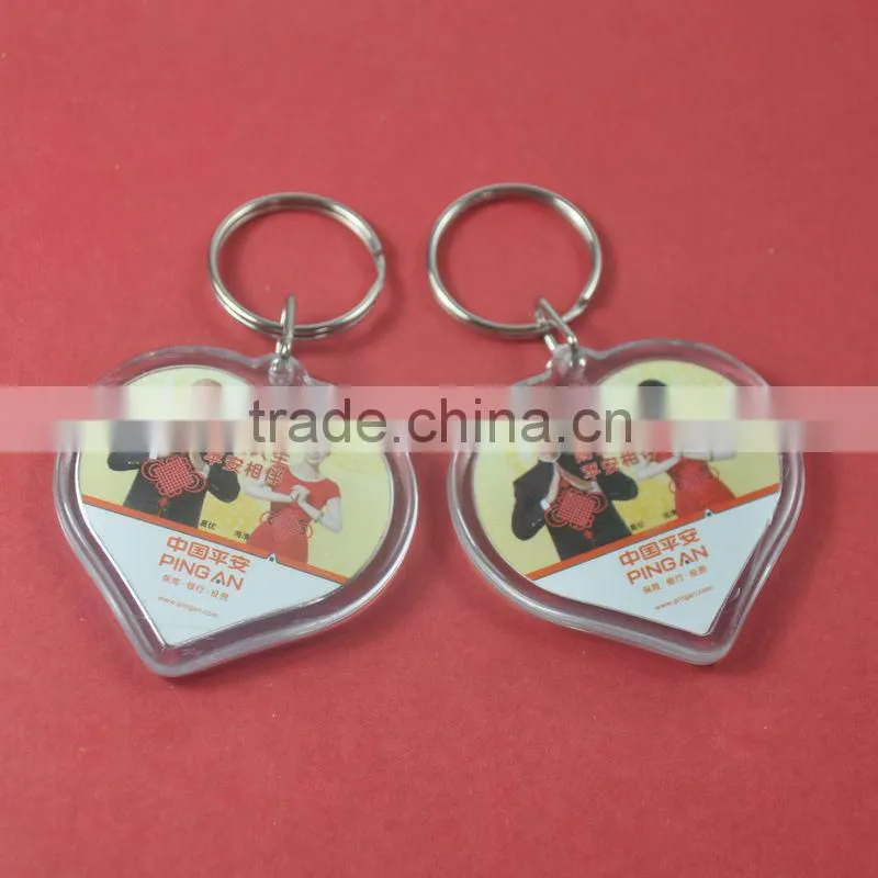 Wholesale custom laser cut printed acrylic keychain for souvenir gift