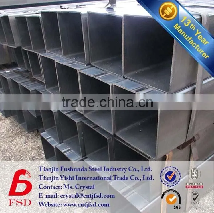 material specification black iron steel square tube 200x200 mm