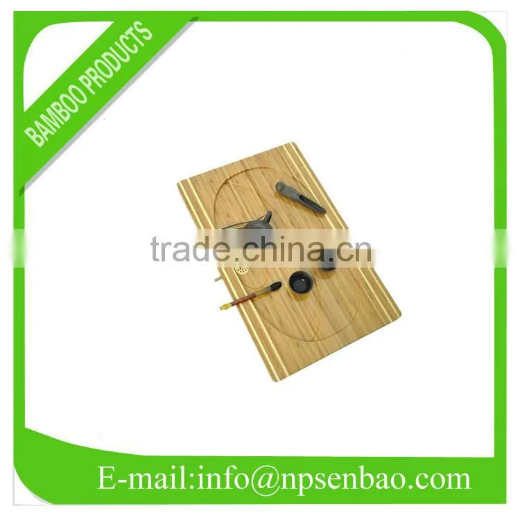 Chinese style bamboo tea tray