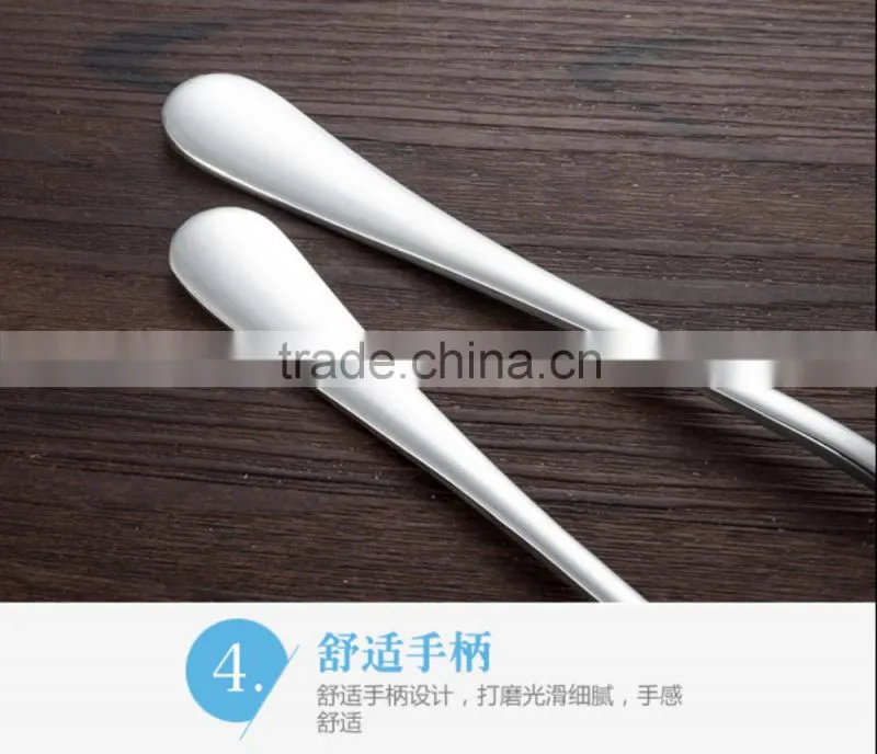 Stainless Steel round spoon with nice polishing for home-using or restaurant using