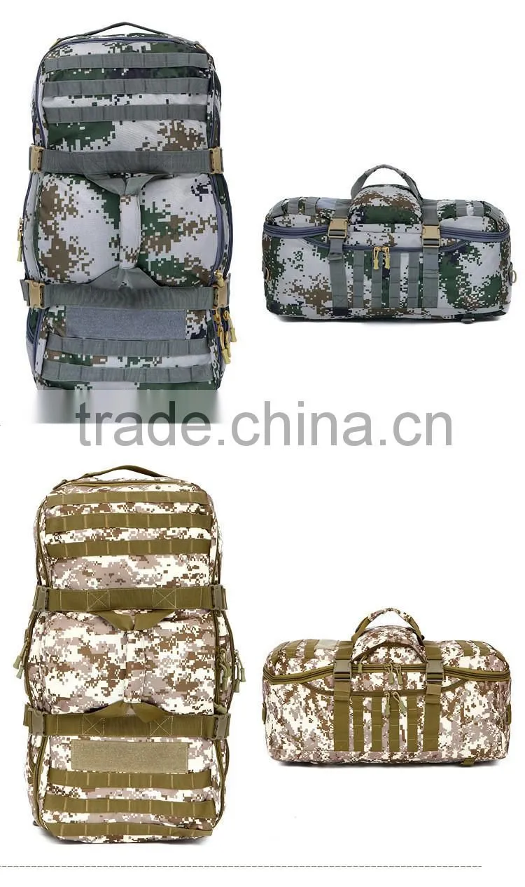 Outdoor camouflage travel tactical military duffle bag