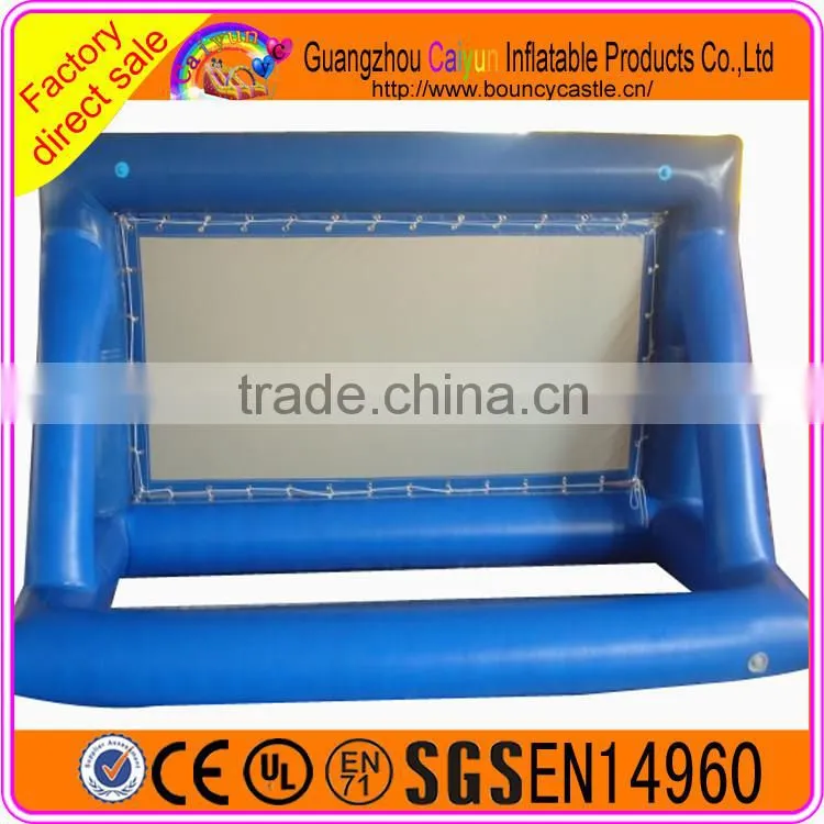 Commercial Used Inflatable Blue Movie Screen for sale