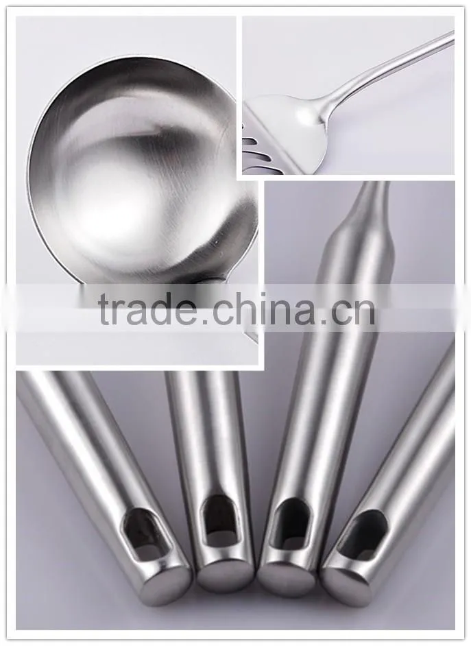 Heat Resistant Stainless Steel Kithcen Utensil Gadget Set with Firm Handle