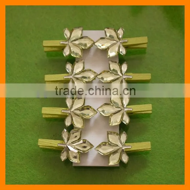 Mini Clip, Wooden Clip, Decorative Clip