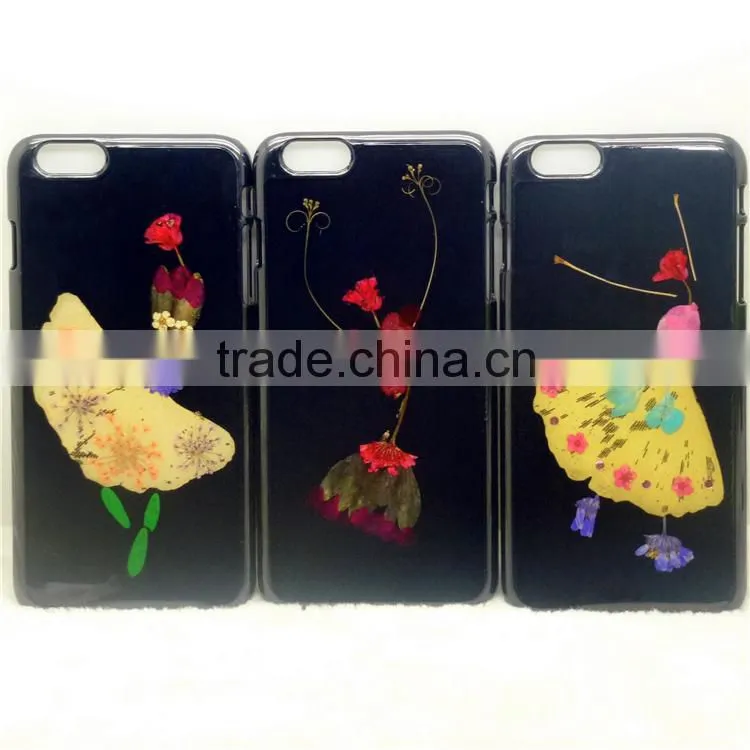 pressed flower mobile phone cases hot 2015 for IPhone 6
