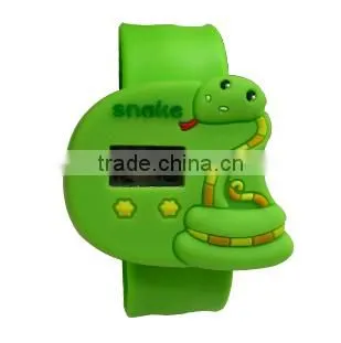 2014 hot selling customized cheap promotion cartoon silicone wrist watches/fashion silicone cartoon watch