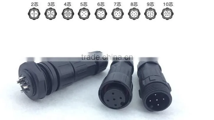 2 Pin/3 pin IP68 Waterproof Power Connector Cable with Male and Female