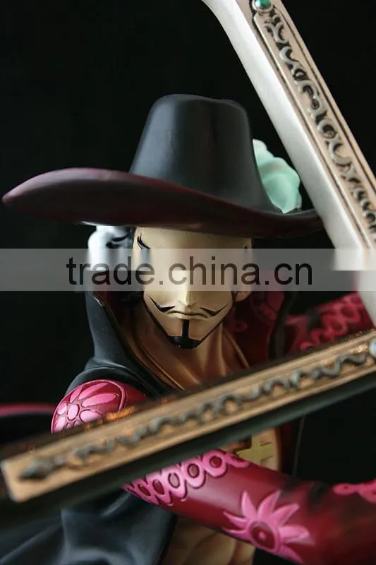 Custom Japanese Anime ONE PIECE Mihawk Resin Nude Action Figure With LED Lights