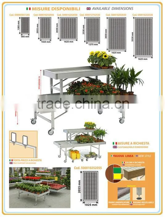 three floors/layers of show bench, show tables, metal display platform